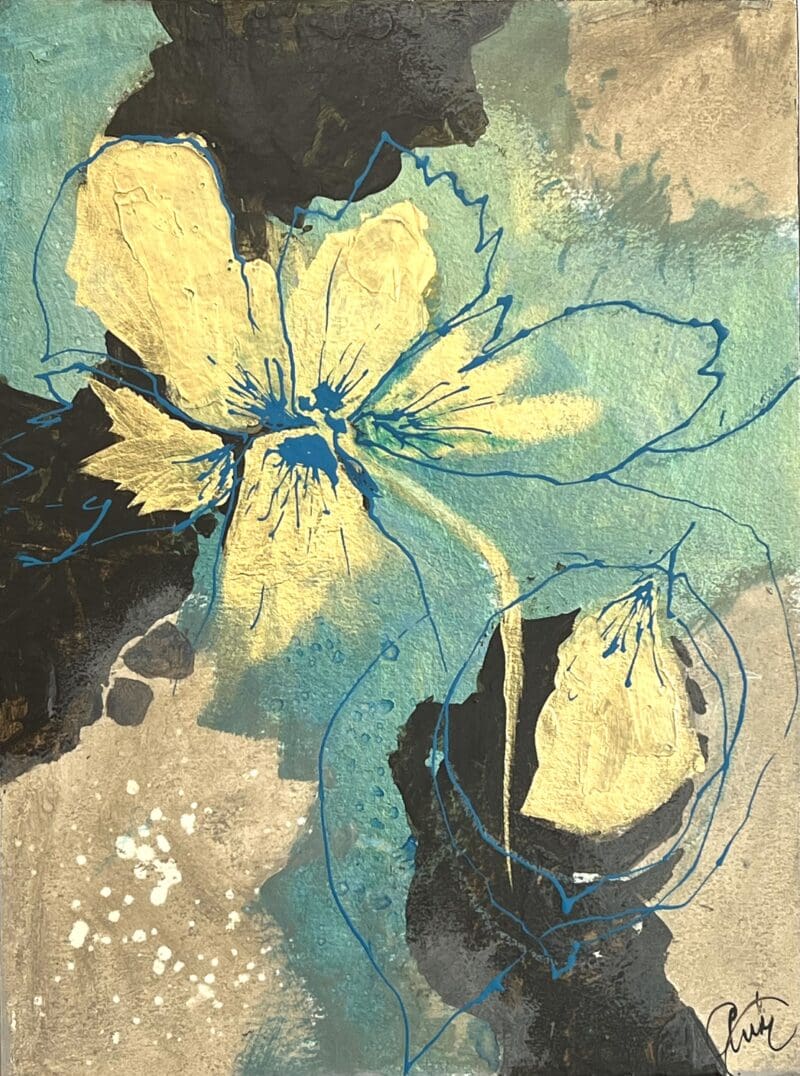 Touch of Gold-3 14x11x1 gallery-wrap board - Image 2