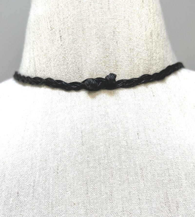 A variety of multicolored beads 7-strand necklace on black string - Image 3