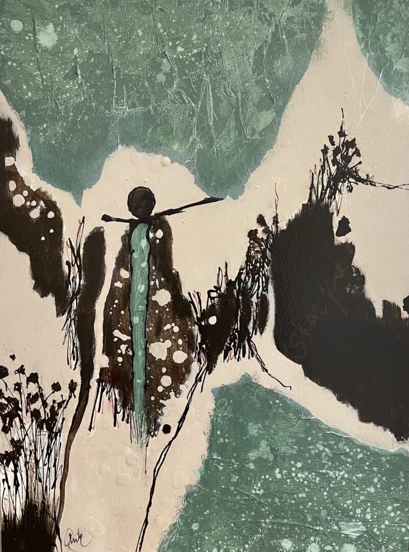 Masai Herder-1, final version on 16x12x2 gallery-wrap board - Image 2