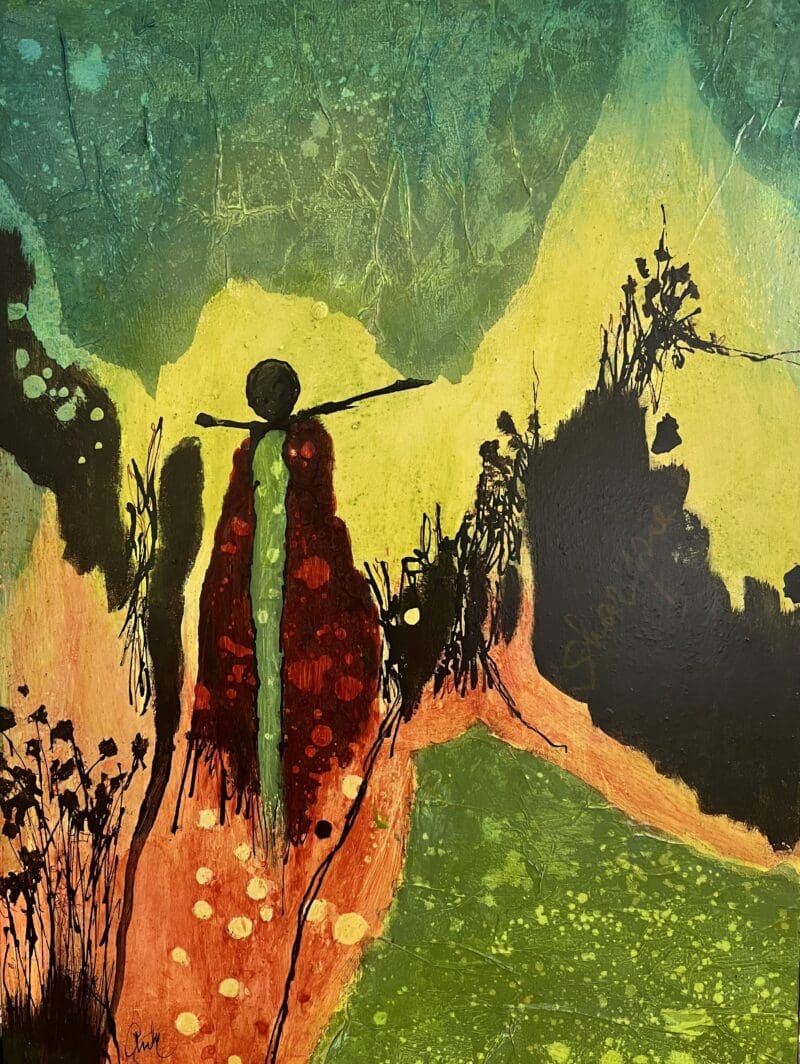 Masai Herder-1, final version on 16x12x2 gallery-wrap board