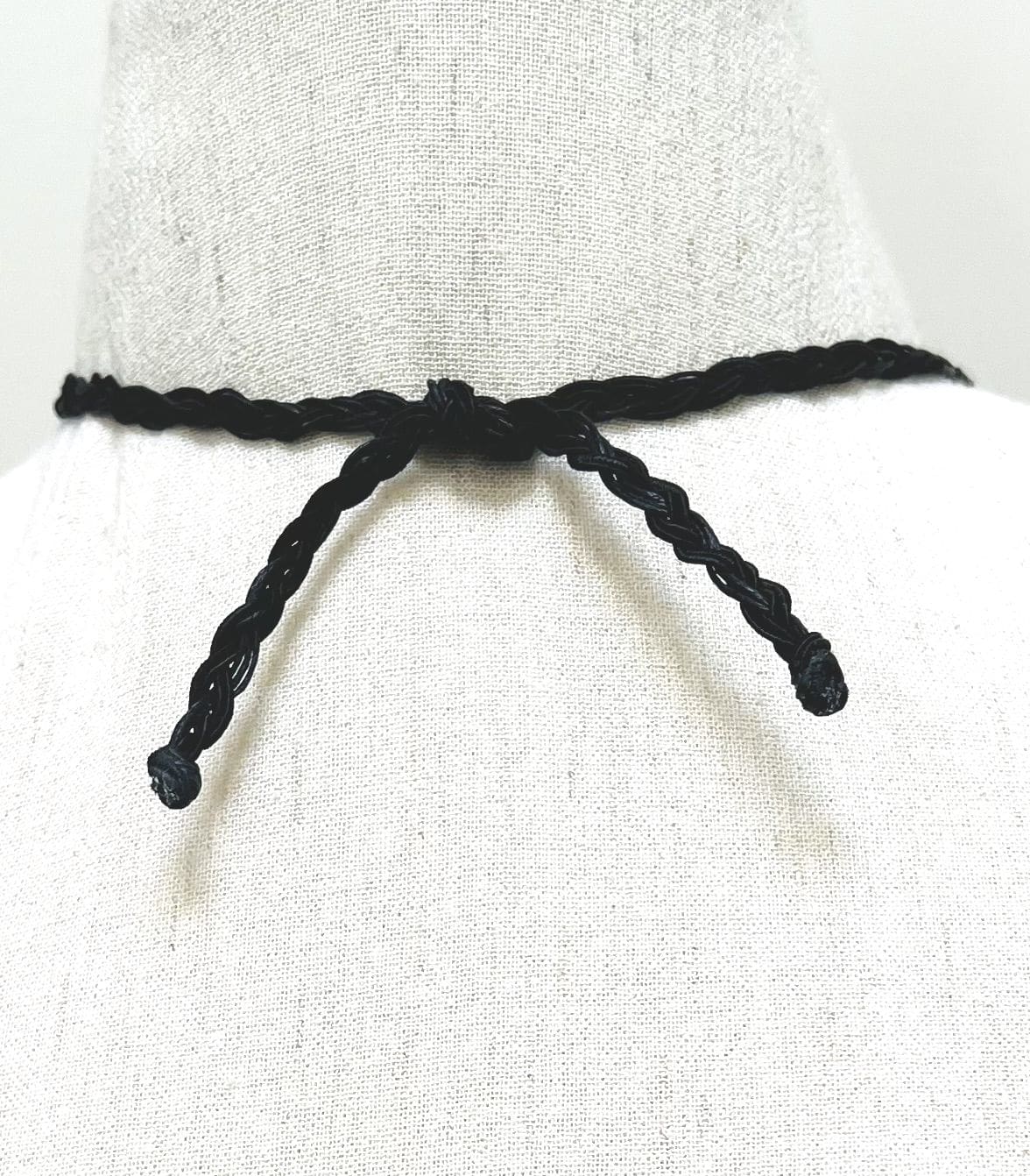 Antique Venetian Millefiori and red beads 3-strand necklace on black string/cord (N-457) - Image 2